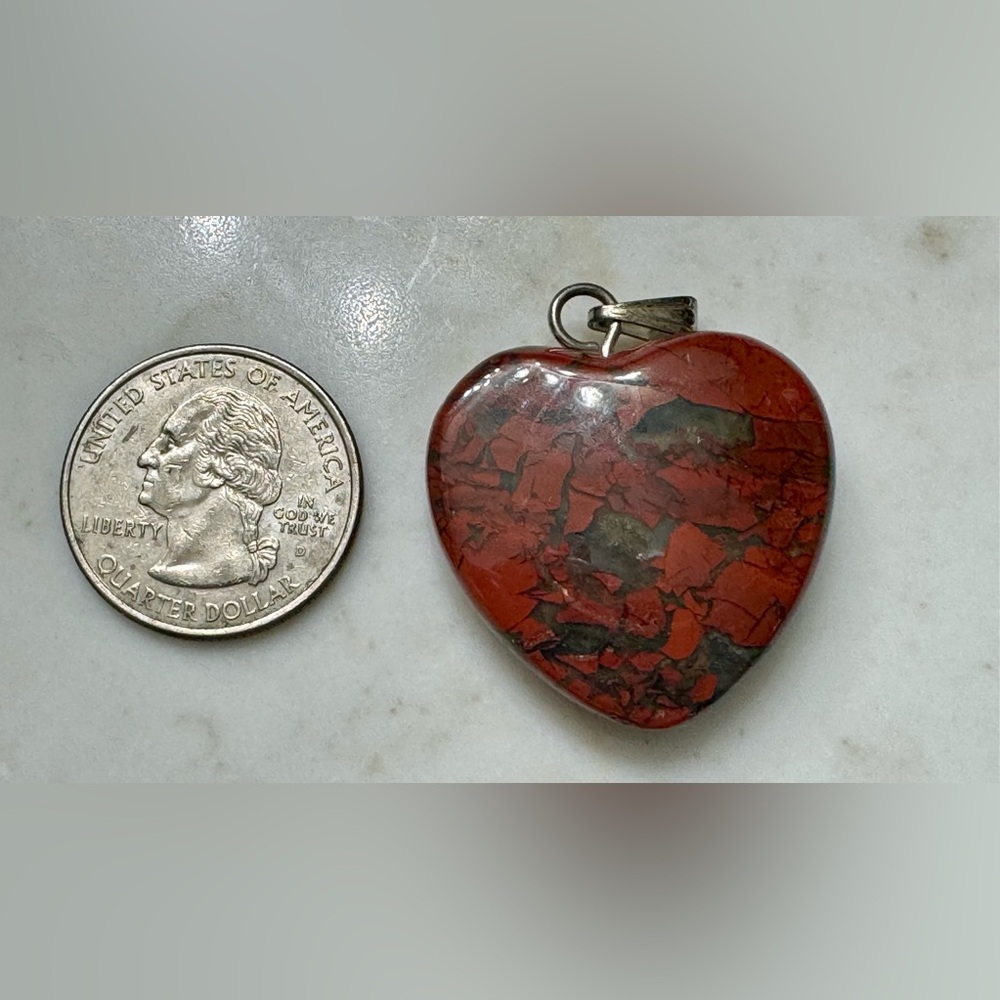 Brecciated Jasper Heart Pendant
